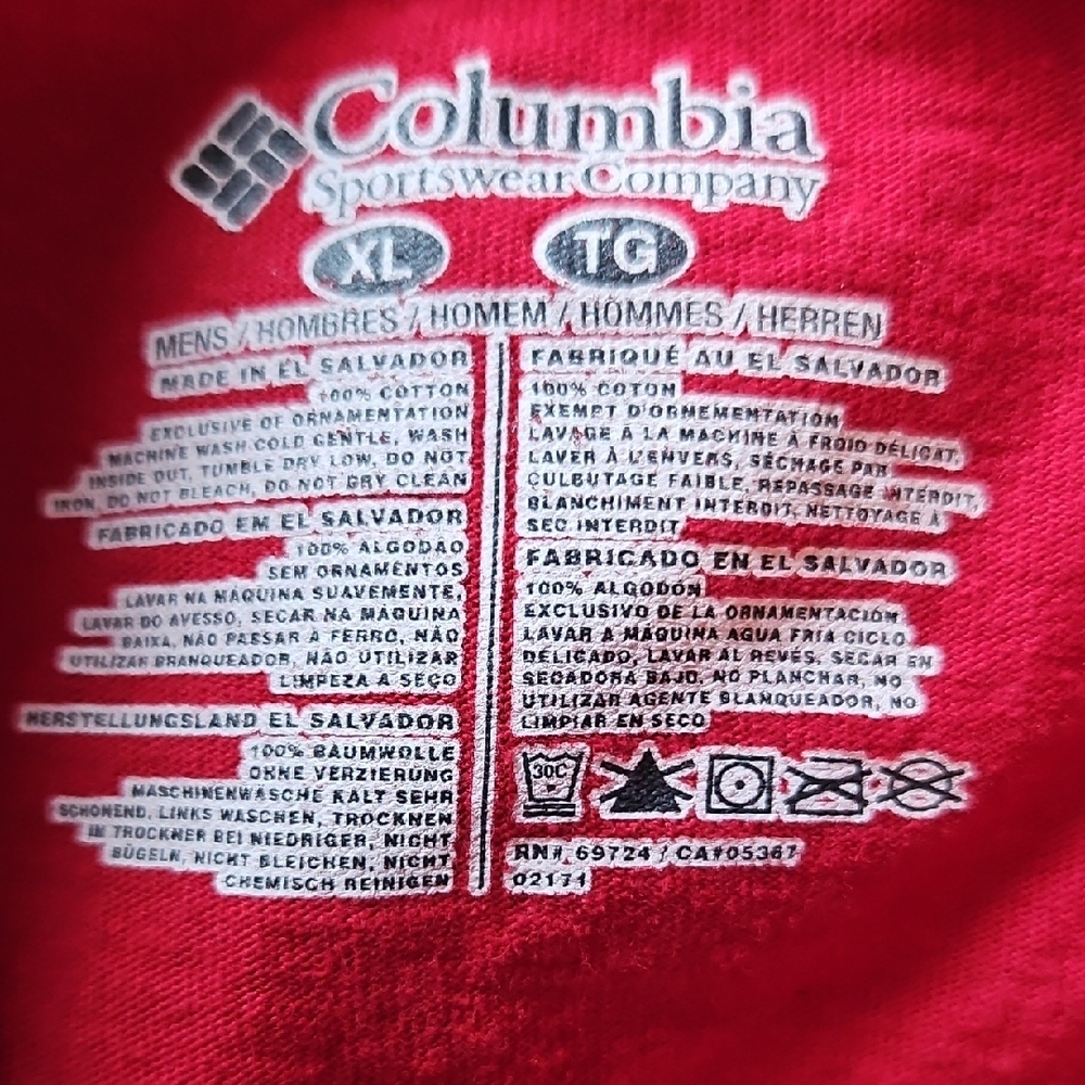 Columbia Vibrant Red Mountain Tee - Picture 9 of 9